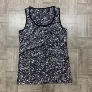 Ann Taylor black Sequines tank top
